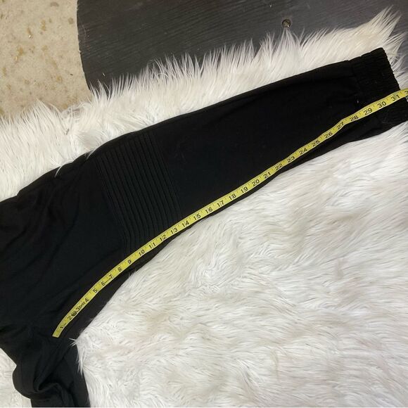 Basement Mens Drawstring Elastic Waist Knee Panel Jogger Sweatpants Black XL - Picture 8 of 13